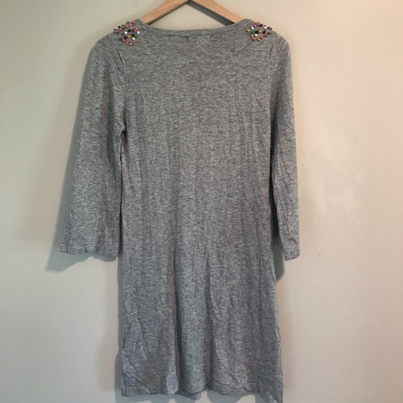 EUC THML Gray Pom Pom Confetti Sweater Dress - Picture 5 of 11